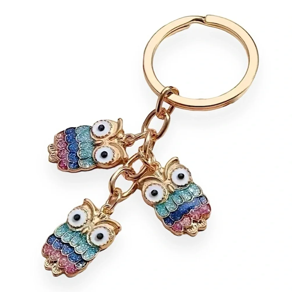 Sparkly Owl Keychain